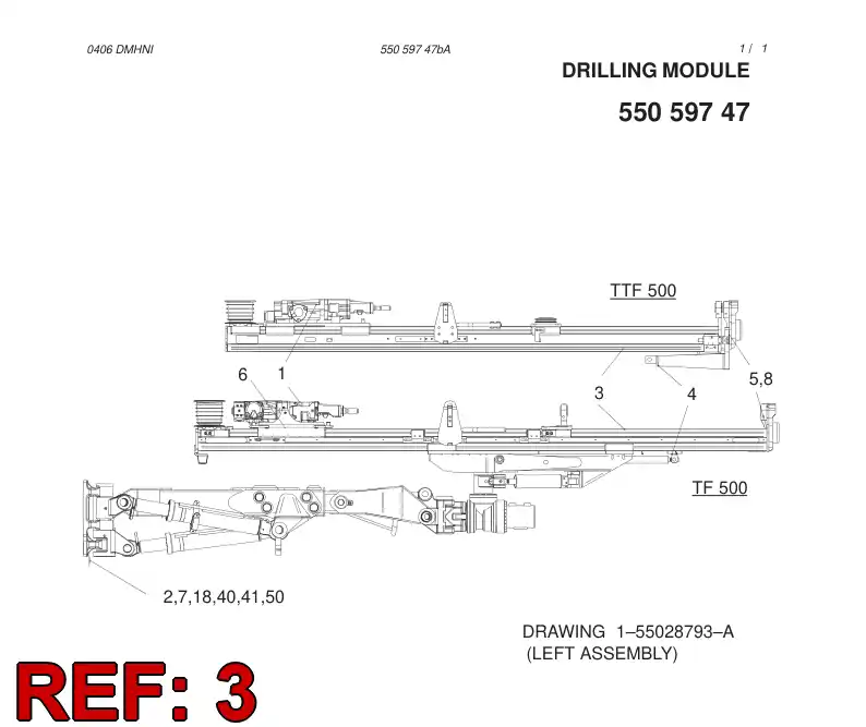 55044244 550 442 44 CYLINDER FEED - Sandvik Technical Drawing