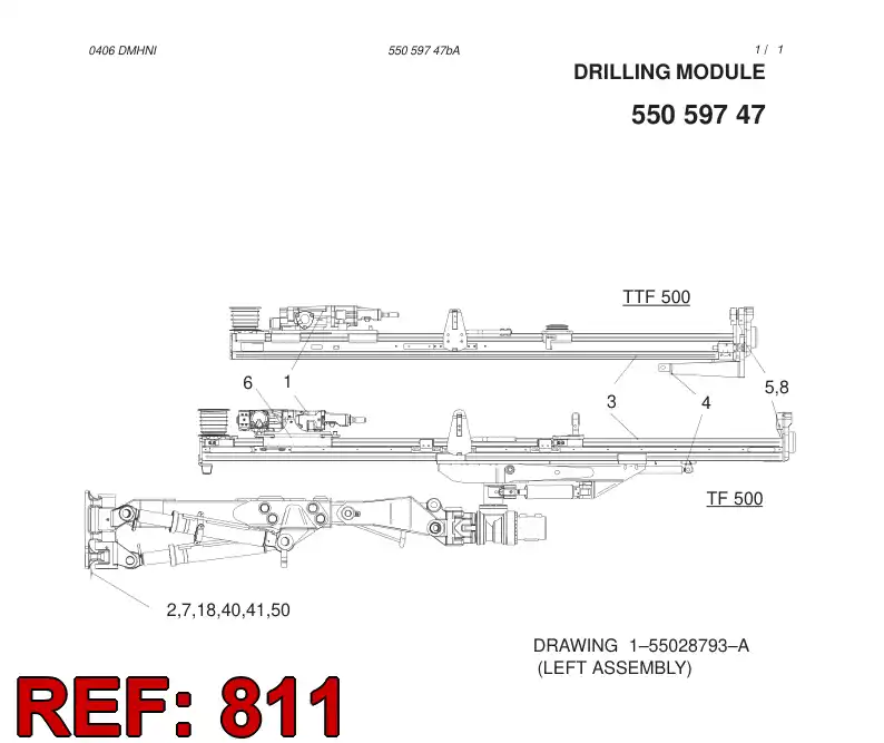 55044328 550 443 28 HOSING - Sandvik Technical Drawing