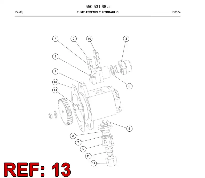 550 443 93a Gasket - drawing