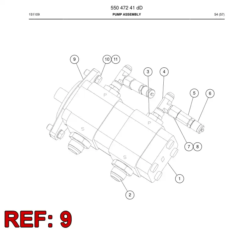 55044393b 550 443 93b Gasket - Sandvik Technical Drawing
