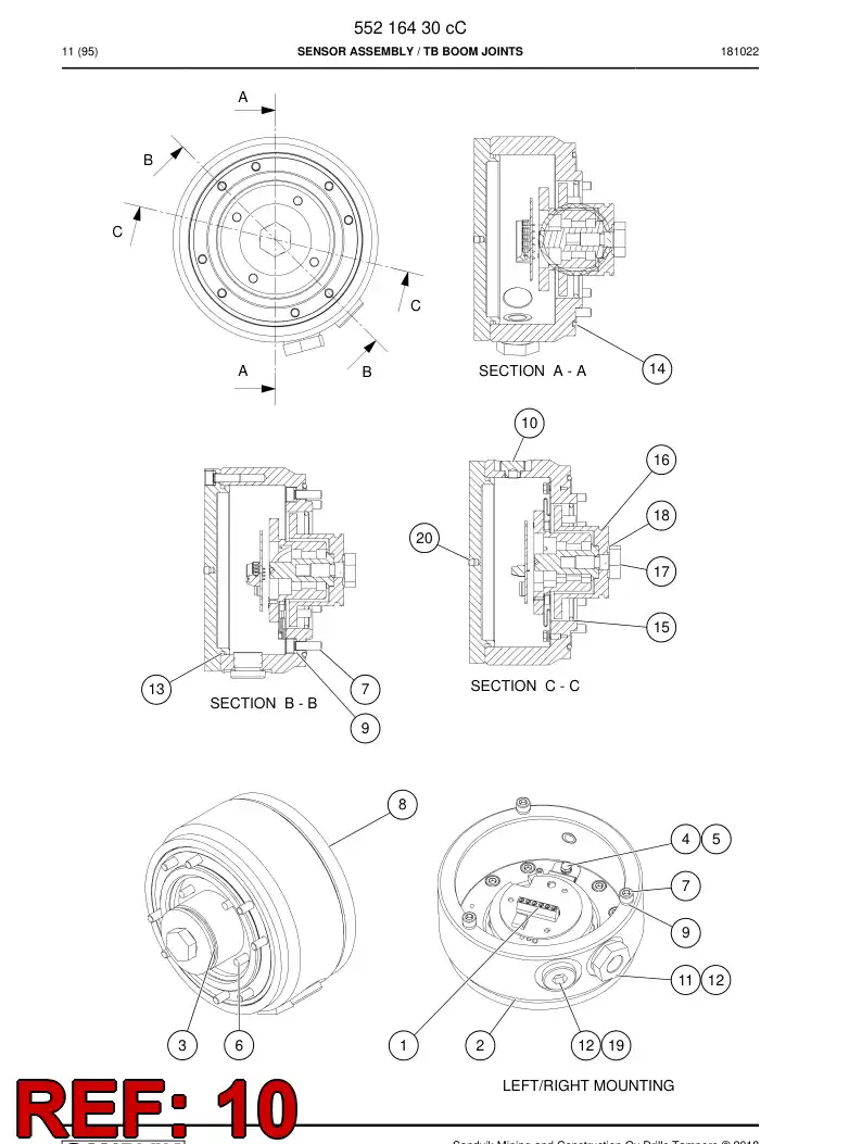 55044396a 550 443 96a Seal - Sandvik Technical Drawing