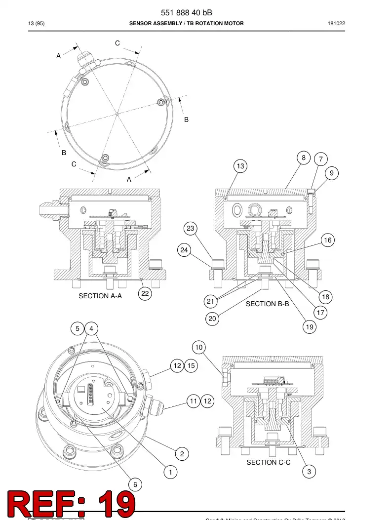55044399 550 443 99 Cover - Sandvik Technical Drawing