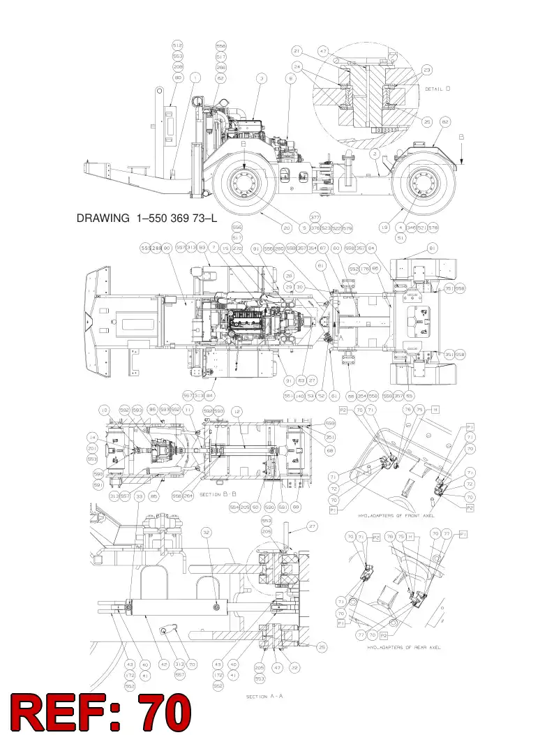 55044432 550 444 32 STRAIGHT THREAD ADAPTER - Sandvik Technical Drawing