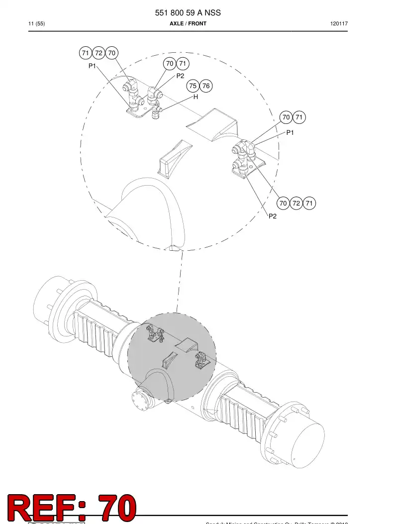 55044432a 550 444 32a STRAIGHT THREAD ADAPTER - Sandvik Technical Drawing