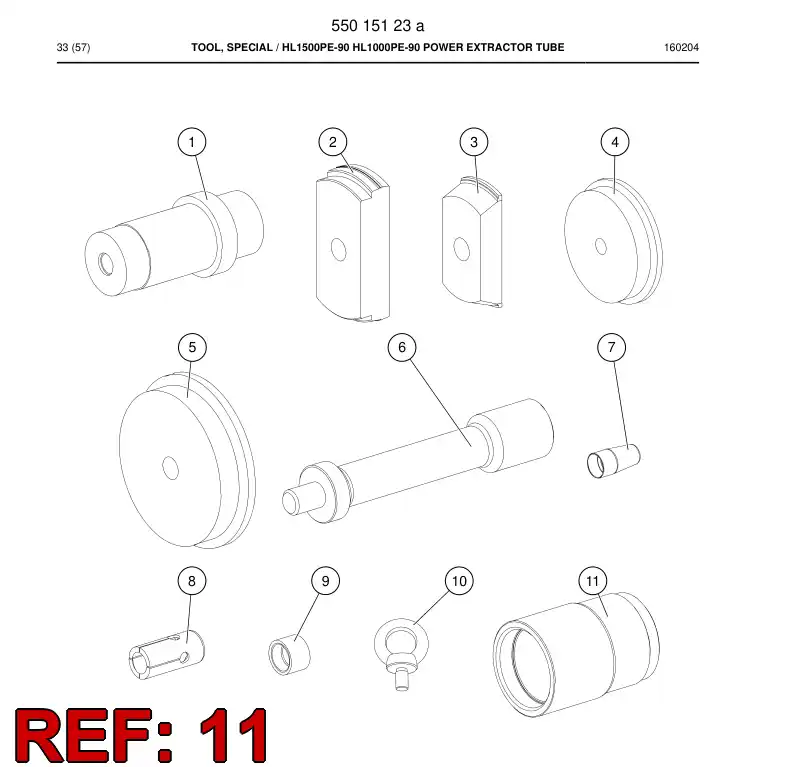 55044434 550 444 34 HANDLE - Sandvik Technical Drawing