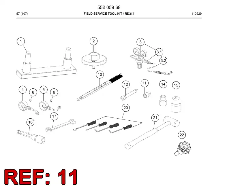 55044437 550 444 37 Adapter piece - Sandvik Technical Drawing
