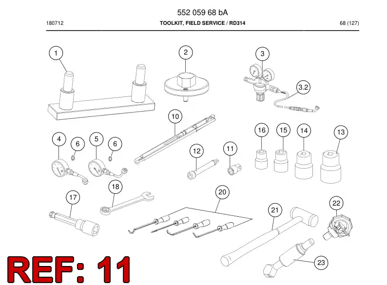 55044437a 550 444 37a Adapter - Sandvik Technical Drawing