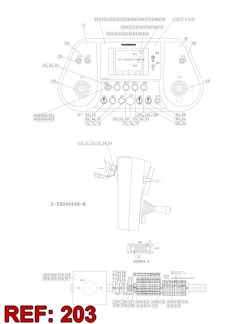 55044522 550 445 22 Mounting plate - Sandvik Technical Drawing