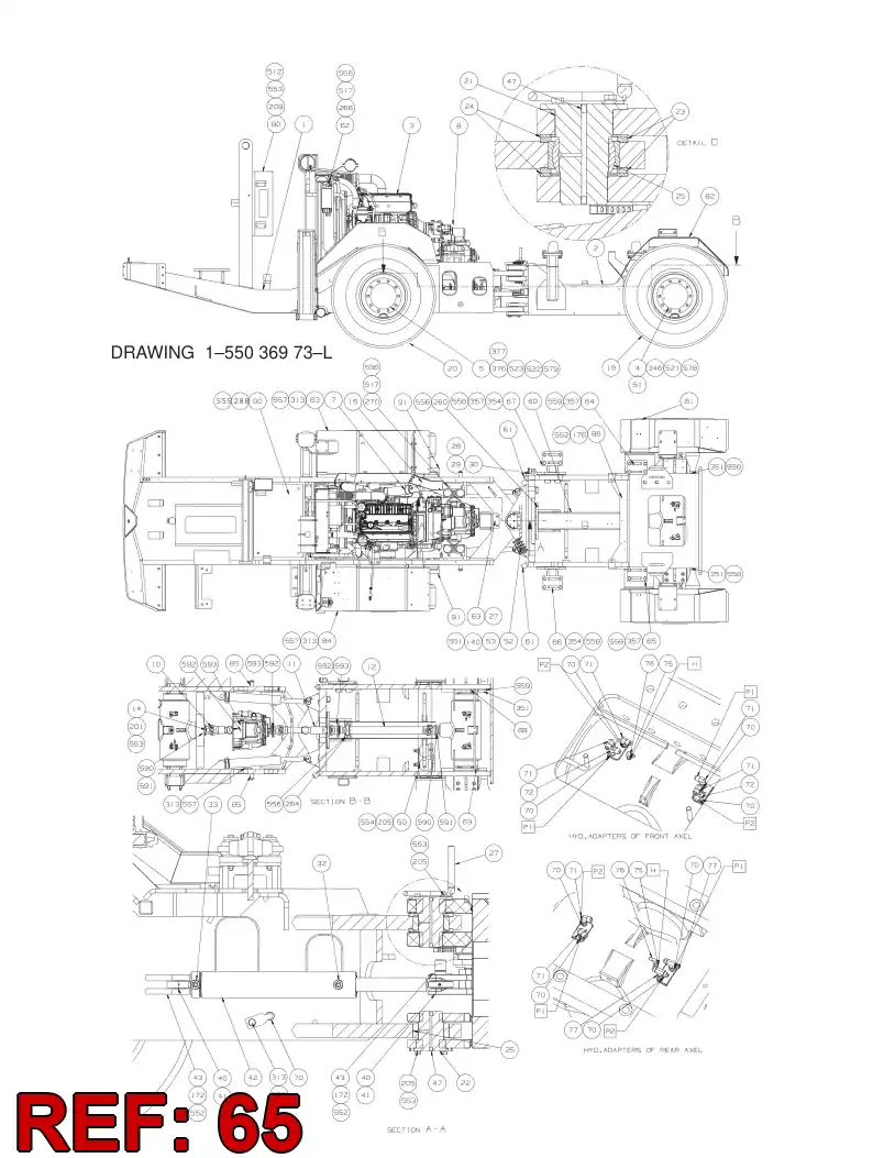 55044538 550 445 38 SUPPORTING BLOCK - Sandvik Technical Drawing