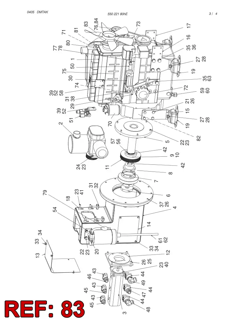 55044577 550 445 77 Propeller - Sandvik Technical Drawing