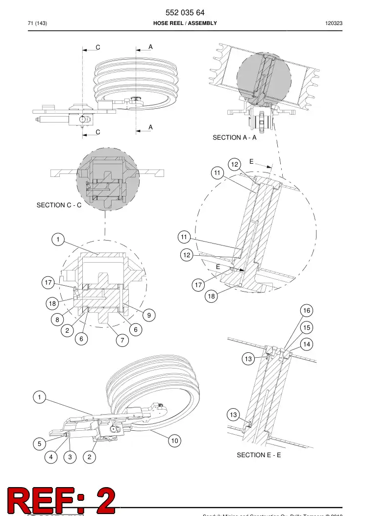 55044578a 550 445 78a Spool - Sandvik Technical Drawing