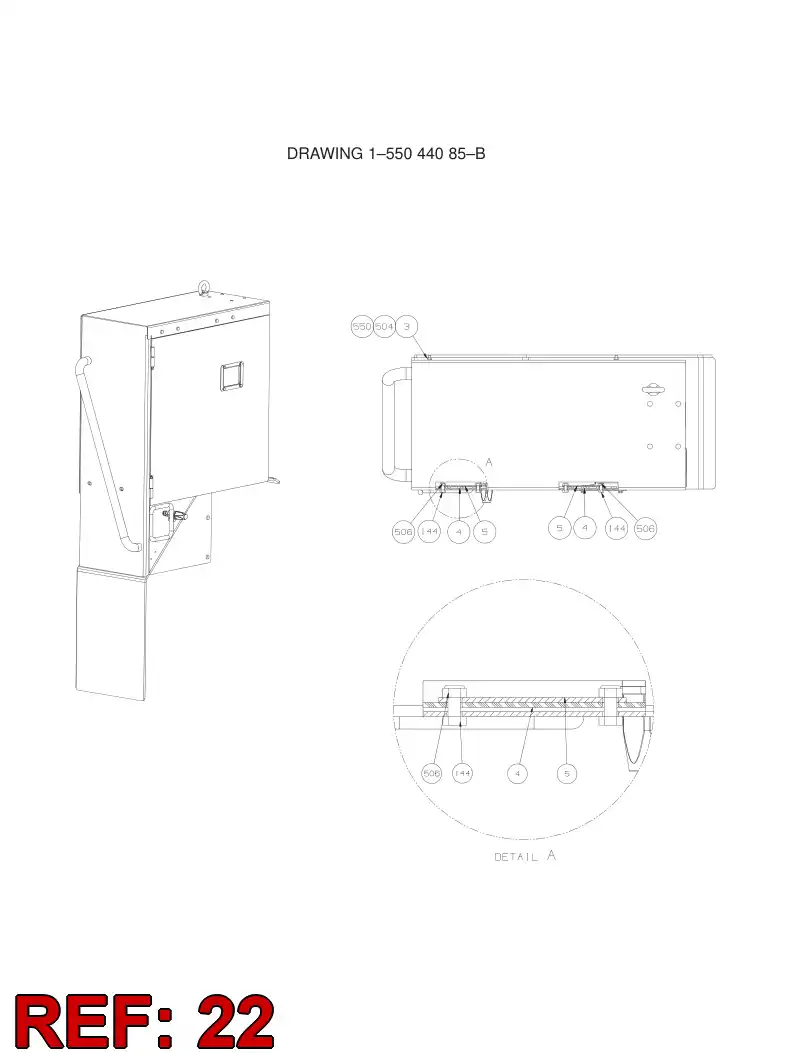 55044595 550 445 95 CABLE ASSEMBLY - Sandvik Technical Drawing