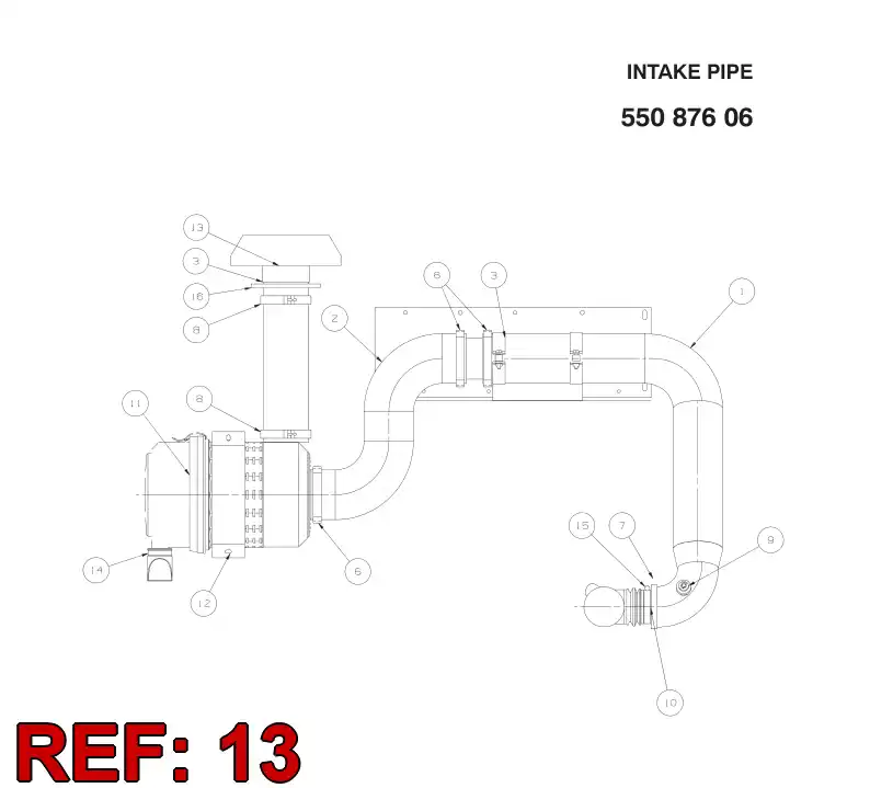 55044618 550 446 18 RAIN COVER - Sandvik Technical Drawing