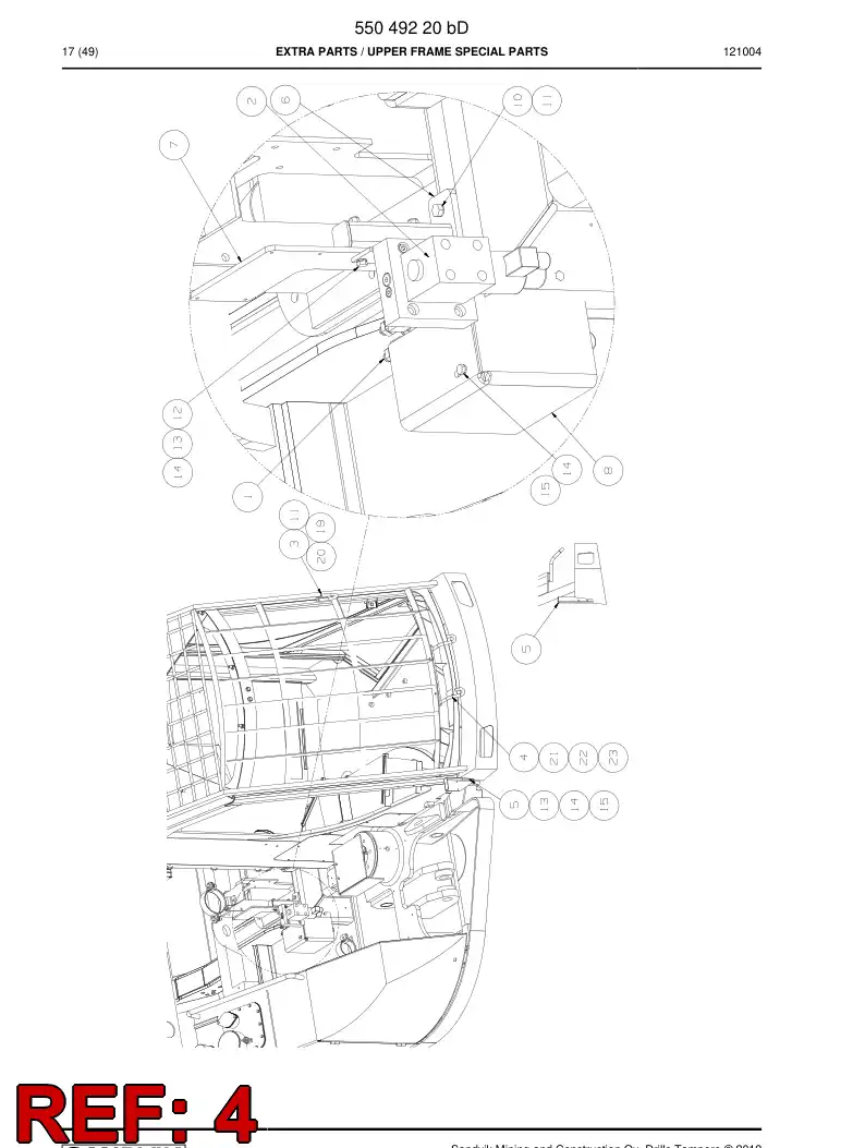 55044624 550 446 24 Bracket - Sandvik Technical Drawing