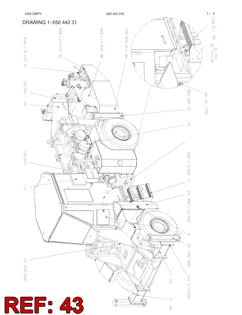 55044717 550 447 17 SIDE BOX - Sandvik Technical Drawing