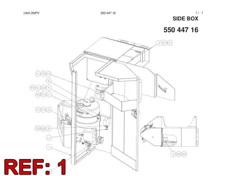 55044719 550 447 19 SIDE BOX - Sandvik Technical Drawing