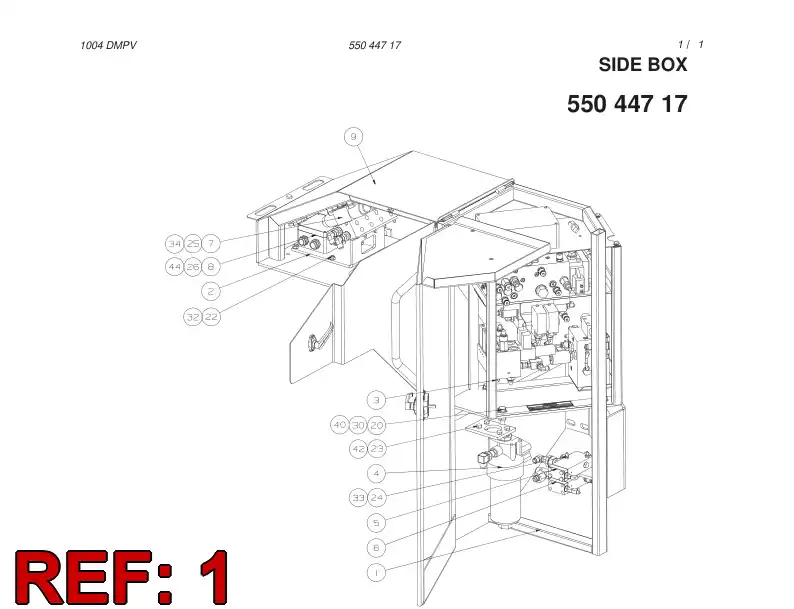 55044720 550 447 20 SIDE BOX - Sandvik Technical Drawing