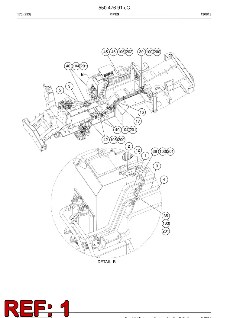55044820 550 448 20 Pipe, Pressure - Sandvik Technical Drawing