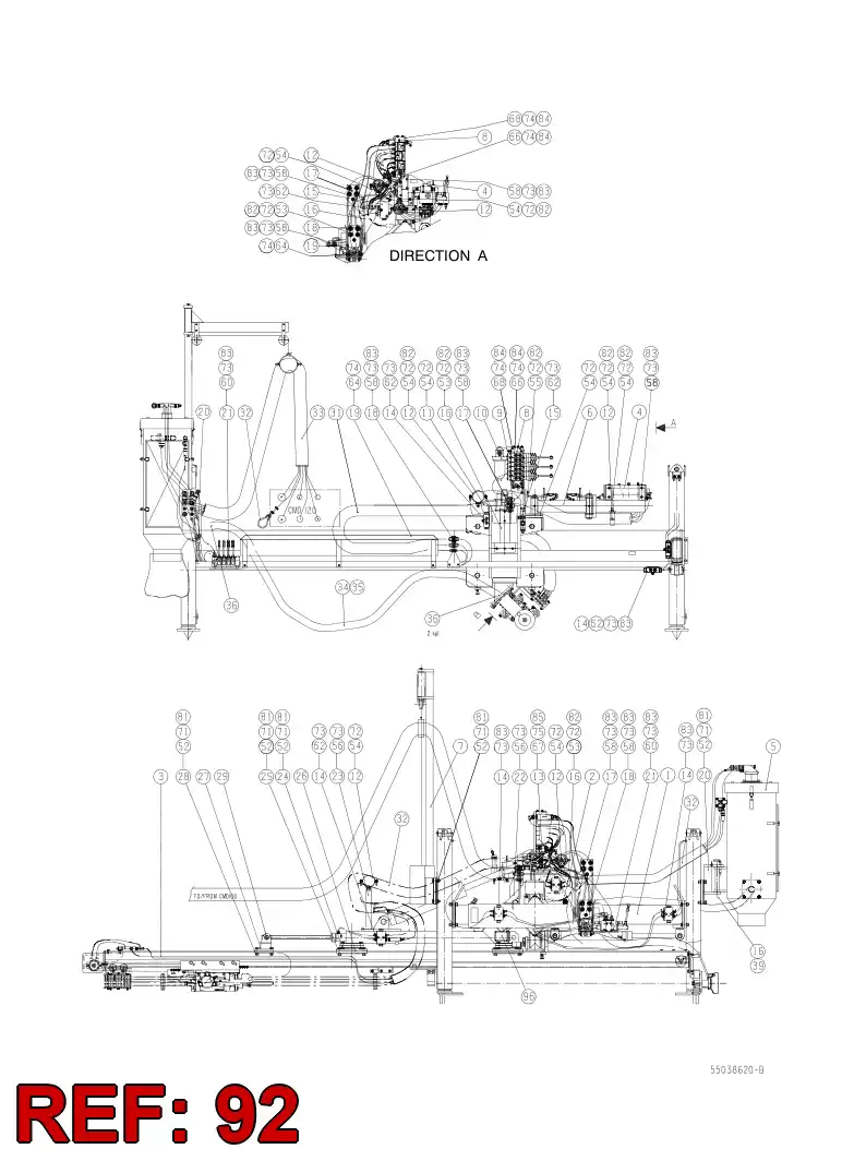 55044842c 550 448 42c Electrical assembly - Sandvik Technical Drawing