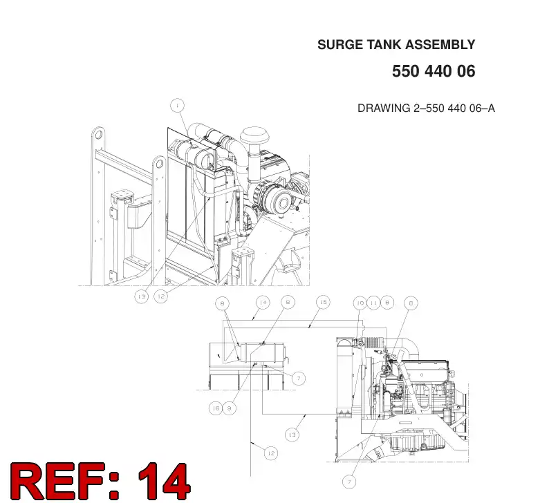 55044872 550 448 72 HOSE - Sandvik Technical Drawing