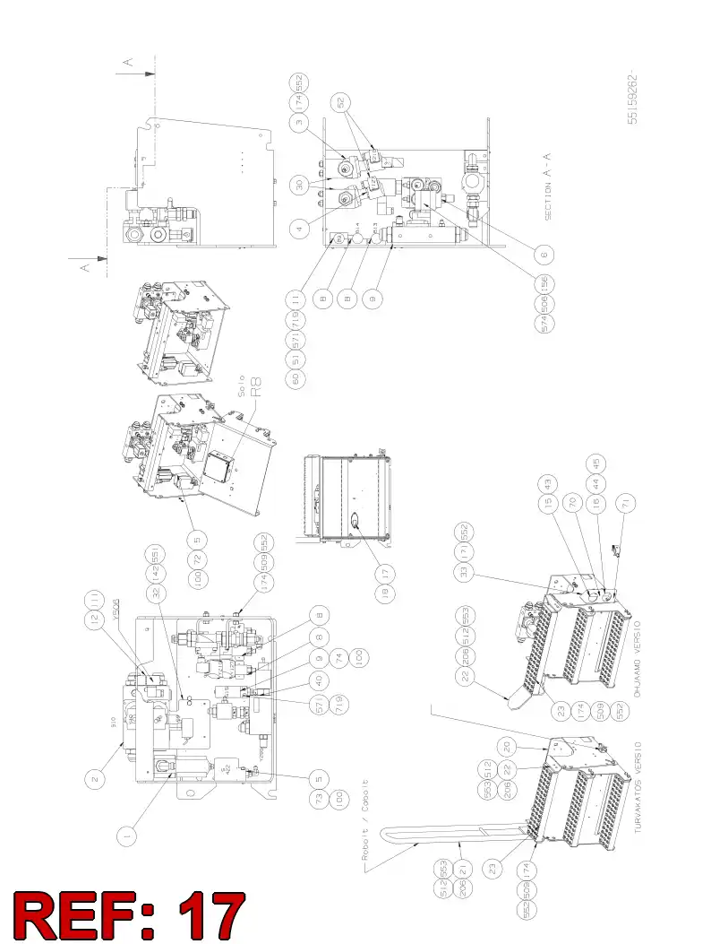 55044907 550 449 07 LIGHT ASSEMBLY - Sandvik Technical Drawing