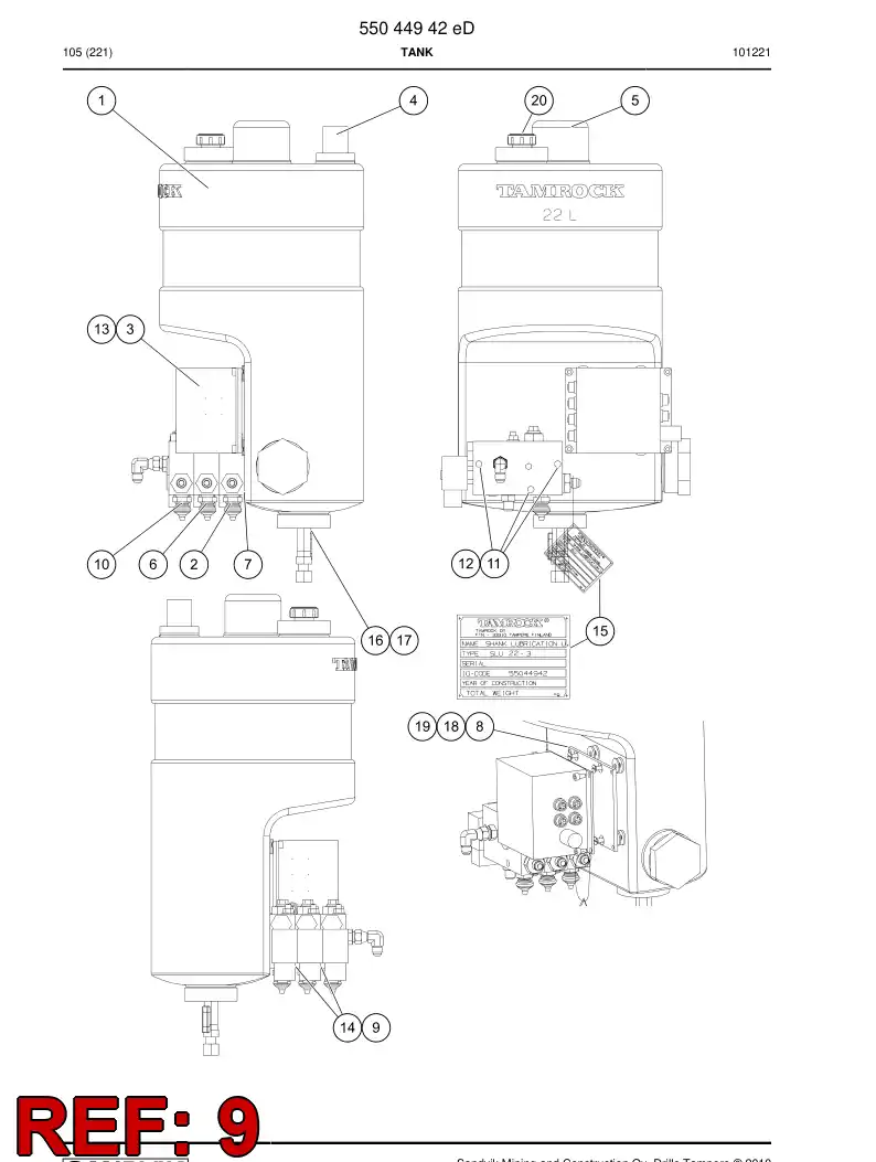 55044923 550 449 23 O-ring - Sandvik Technical Drawing