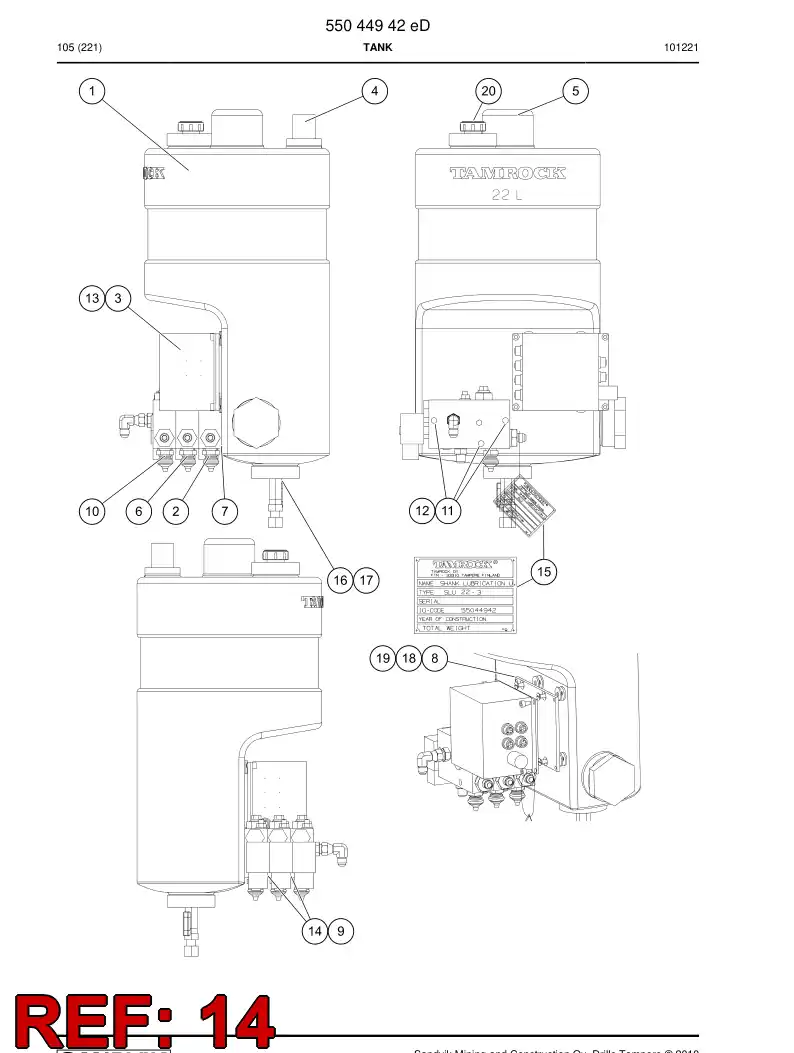 55044924 550 449 24 O-ring - Sandvik Technical Drawing