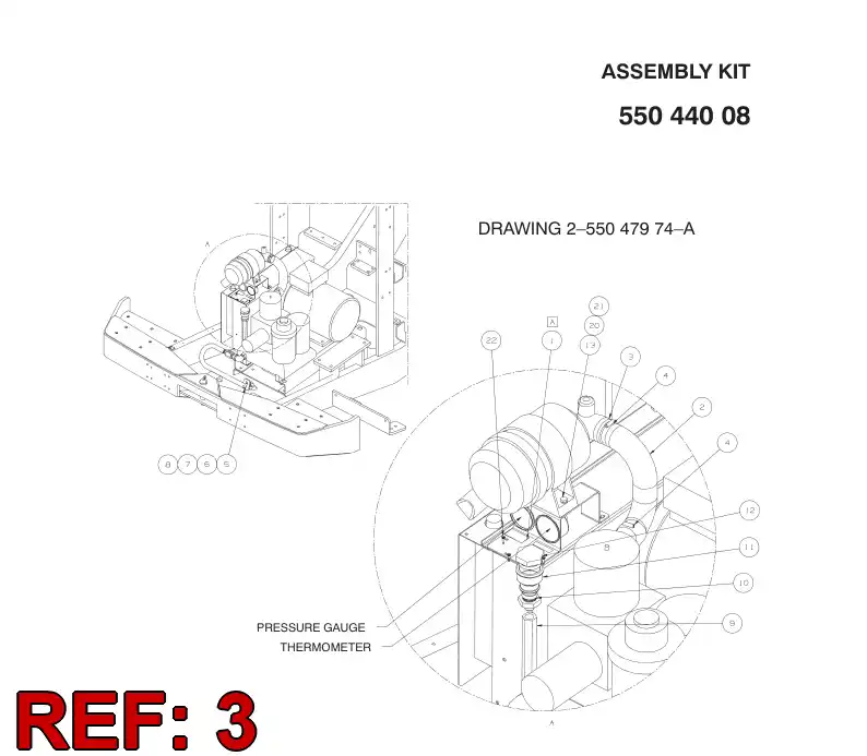 55044963 550 449 63 CONNECTOR - Sandvik Technical Drawing