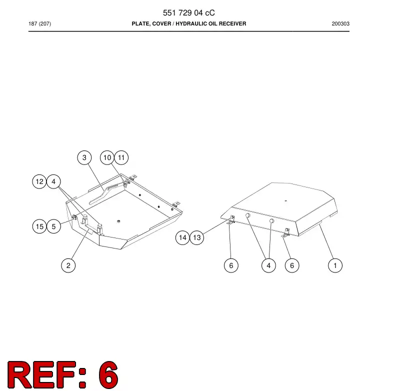 55045023b 550 450 23b Hinge - Sandvik Technical Drawing