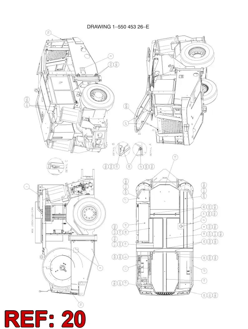55045108 550 451 08 SUPPORTING BLOCK - Sandvik Technical Drawing