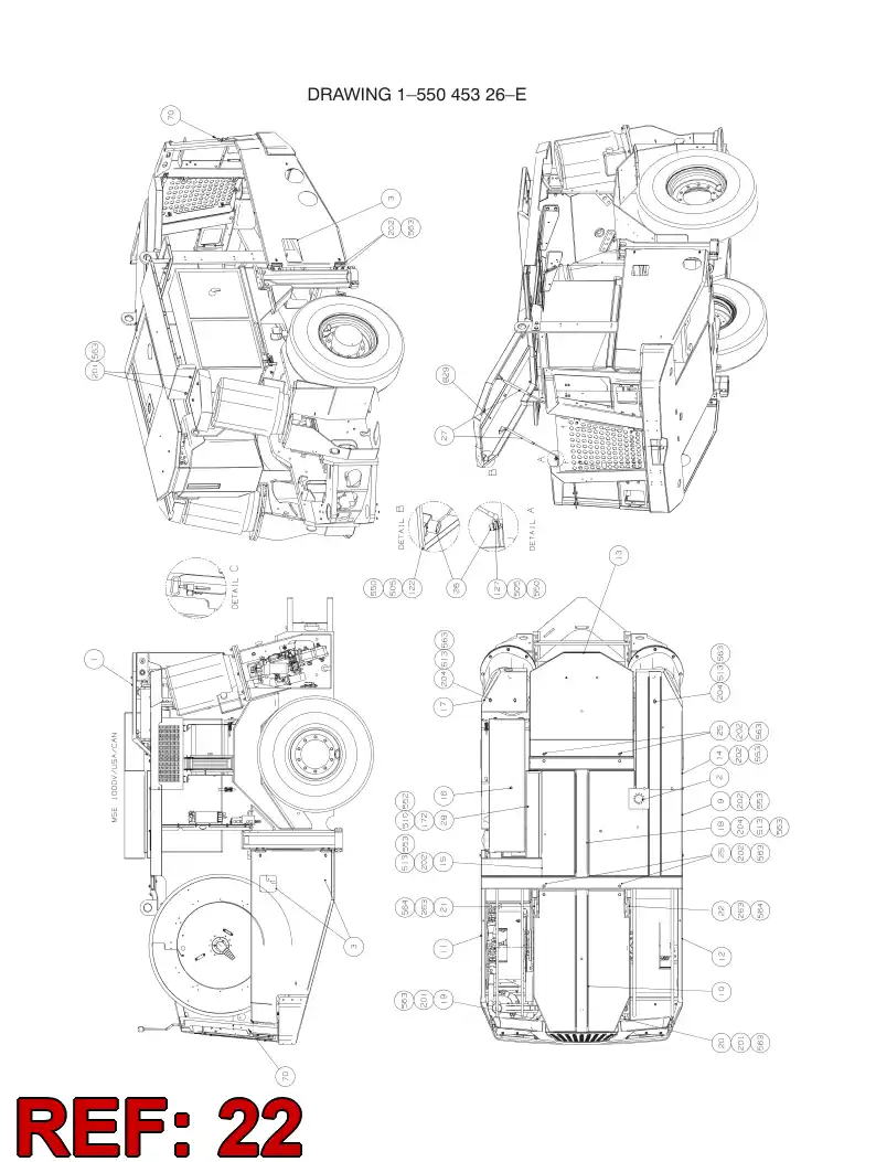55045123 550 451 23 SUPPORTING BLOCK - Sandvik Technical Drawing