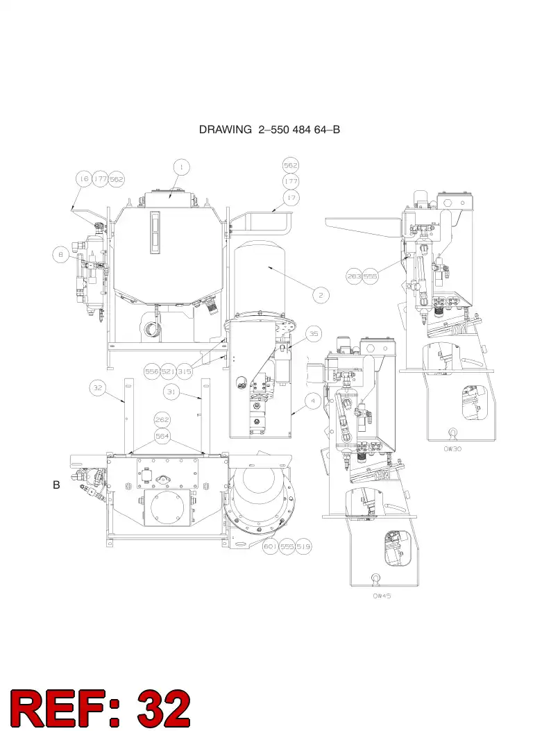 55045130 550 451 30 Supporting block - Sandvik Technical Drawing