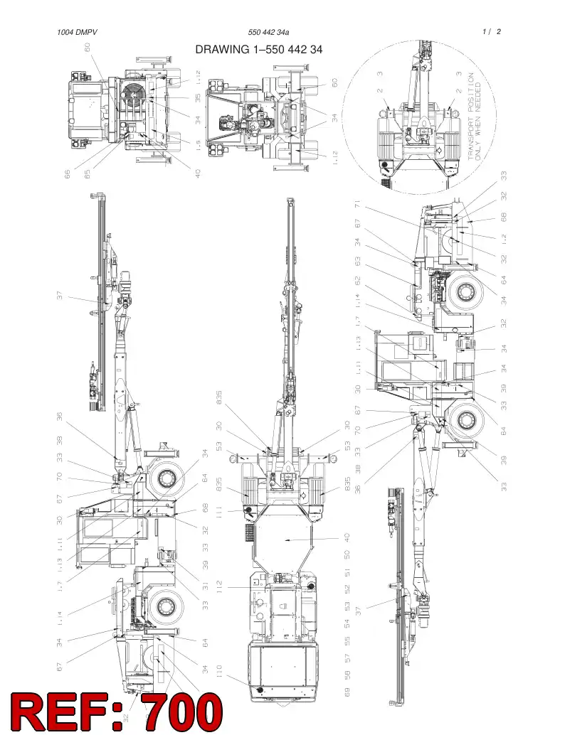 55045131 550 451 31 TRANSPORTATION DRAWING - Sandvik Technical Drawing