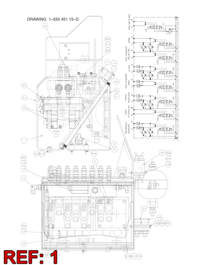 55045158 550 451 58 VALVE BOX - Sandvik Technical Drawing