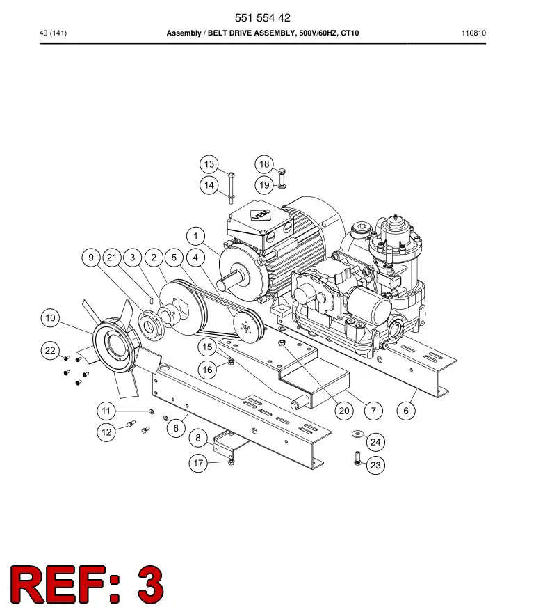 55045270 550 452 70 Bushing - Sandvik Technical Drawing