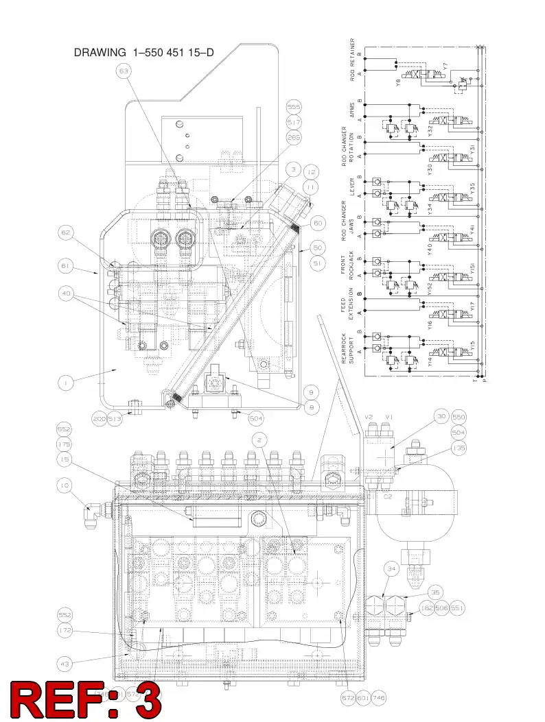 55045318 550 453 18 SUPPORTING BLOCK - Sandvik Technical Drawing
