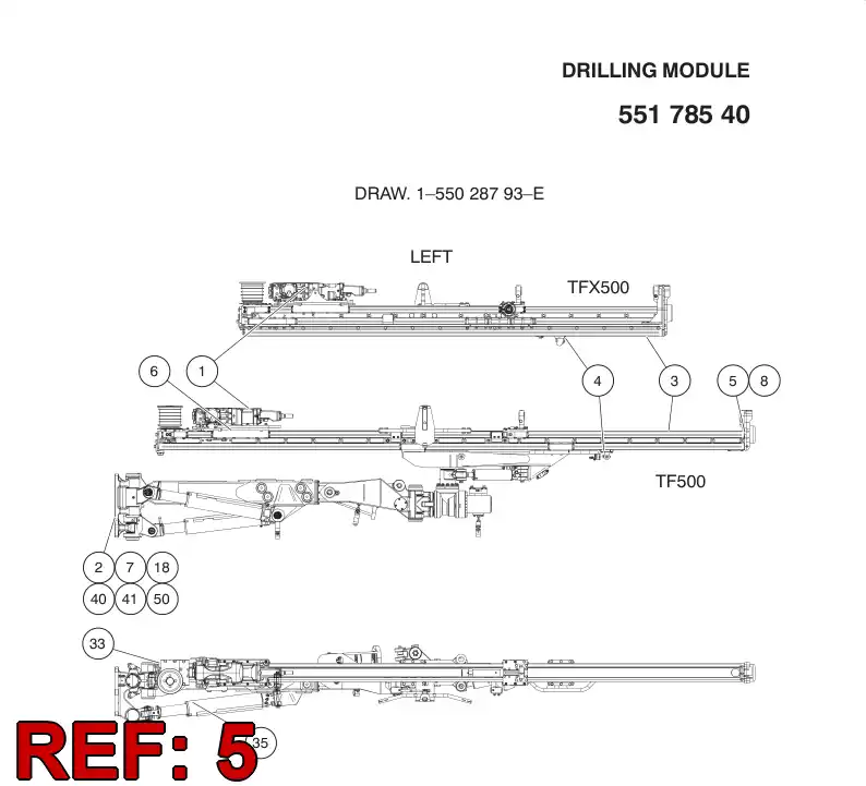 55045489 550 454 89 RETAINING CENTRALIZER (PITO) - Sandvik Technical Drawing