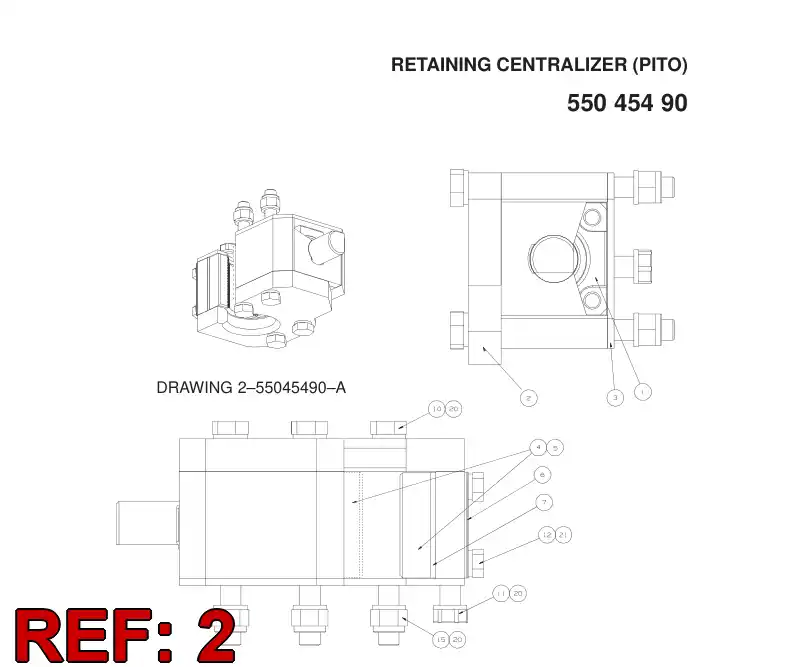 55045500 550 455 00 COVER - Sandvik Technical Drawing