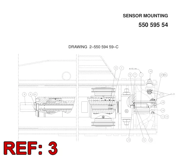 55045520 550 455 20 Pipe, Guide - Sandvik Technical Drawing
