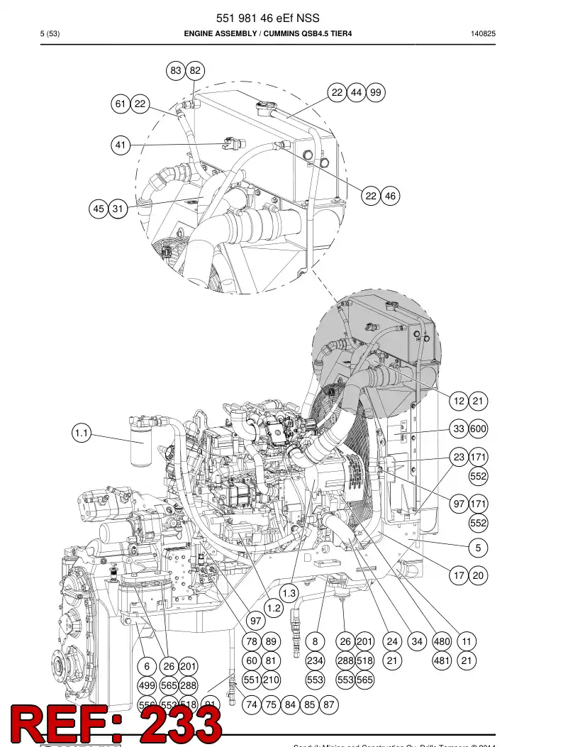 55045579 550 455 79 Hexagon head screw - Sandvik Technical Drawing