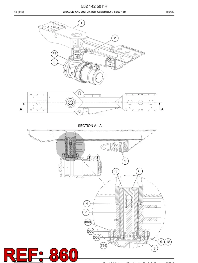 55045585 550 455 85 Screw, Hexagon Head - Sandvik Technical Drawing