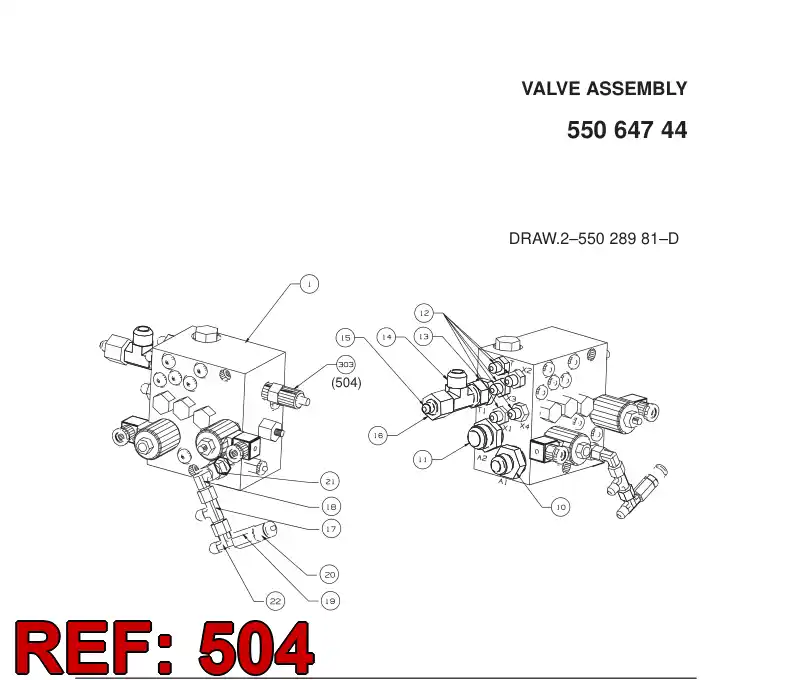 55045648 550 456 48 Seal kit - Sandvik Technical Drawing