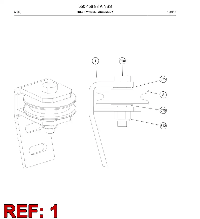 550 456 89a Bracket, Mounting - drawing