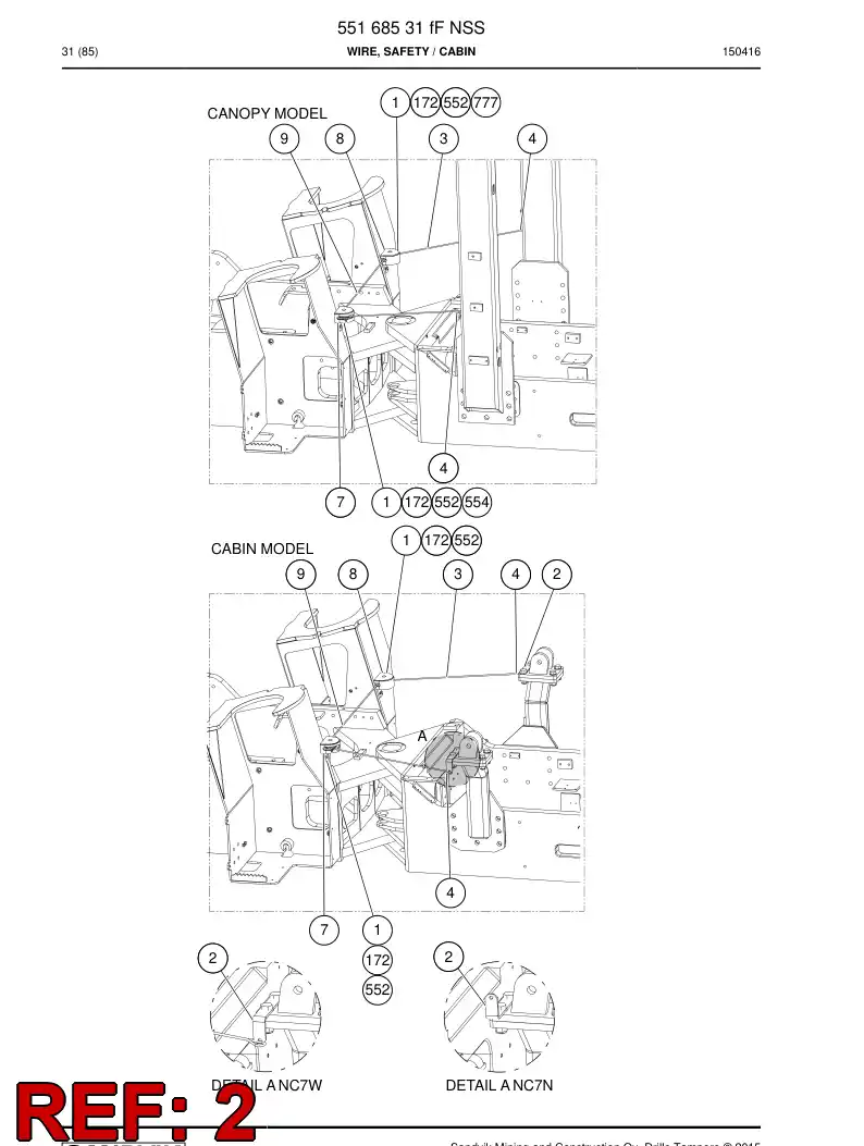 55045691a 550 456 91a ABRAZADERA - Sandvik Technical Drawing