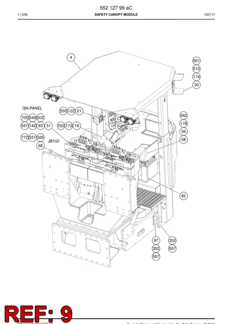 55045692a 550 456 92a Plate, Cover - Sandvik Technical Drawing