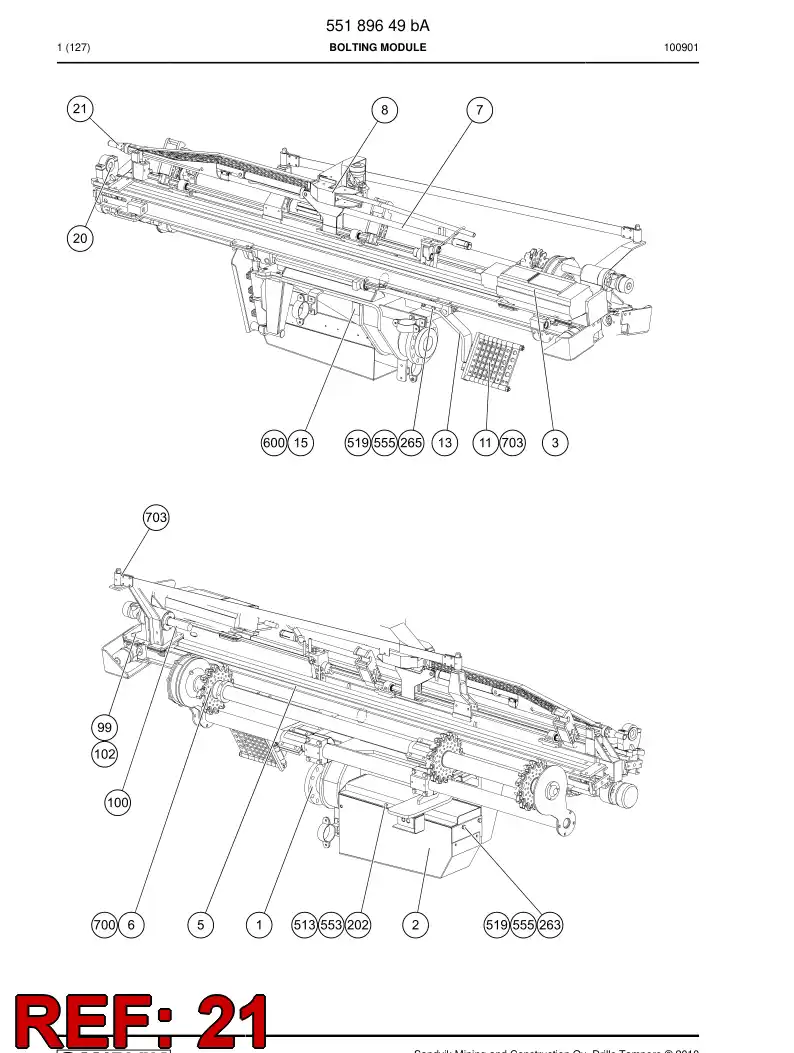 55045827 550 458 27 Nozzle - Sandvik Technical Drawing