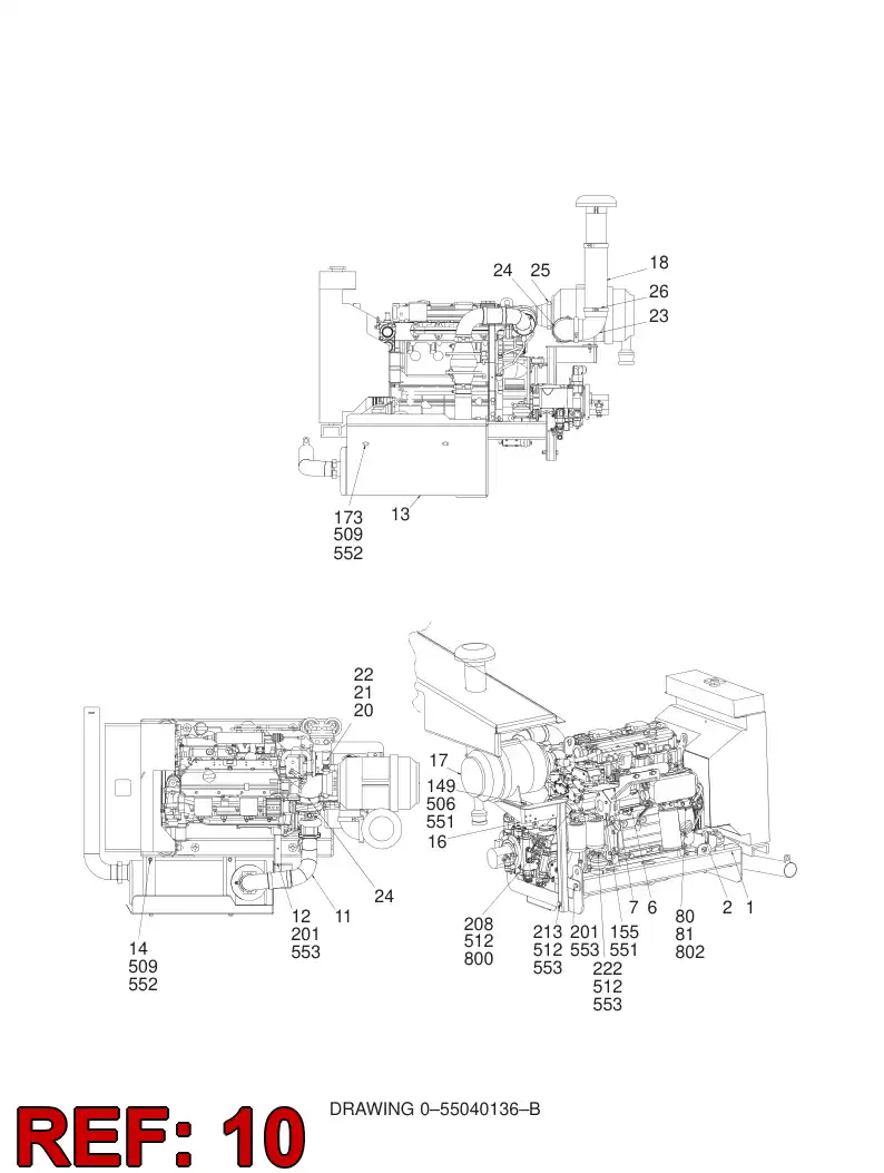 55045878 550 458 78 WATER PUMP - Sandvik Technical Drawing