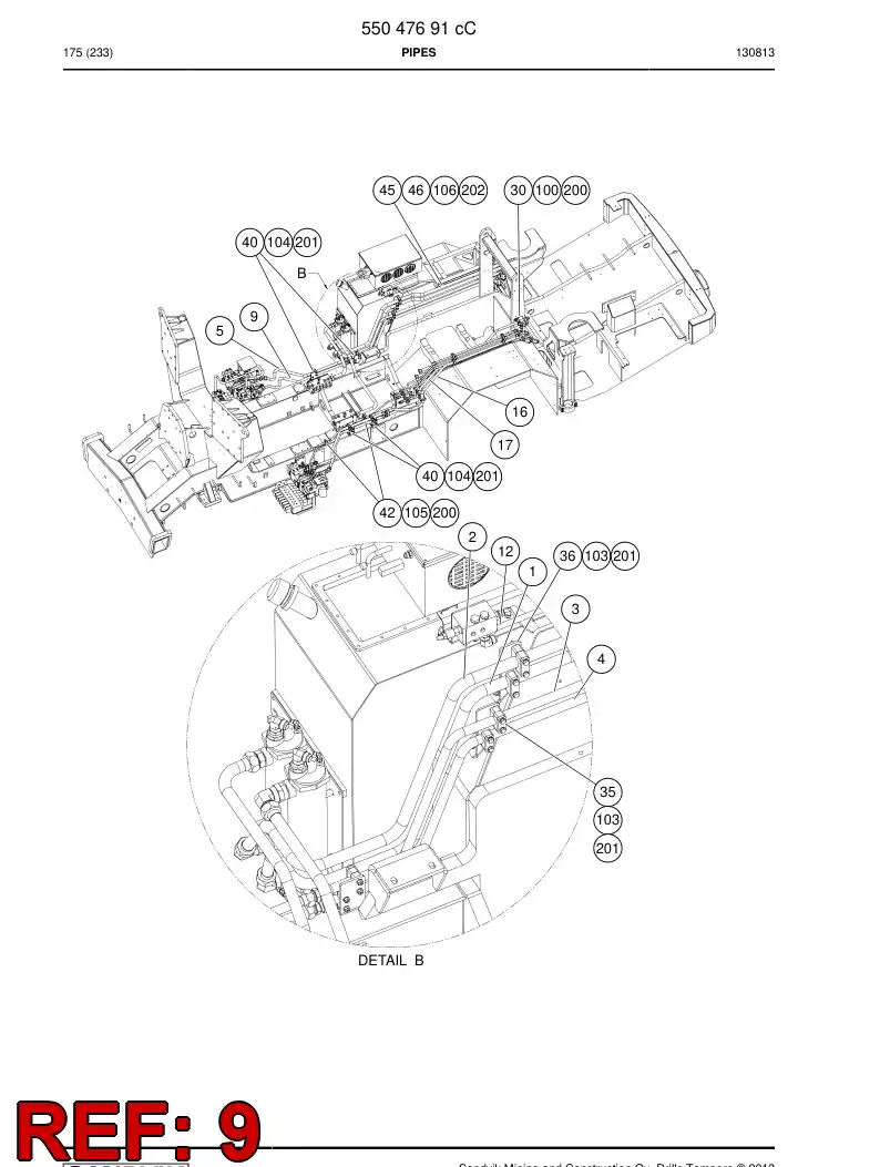 55045929 550 459 29 Pipe, Pressure - Sandvik Technical Drawing
