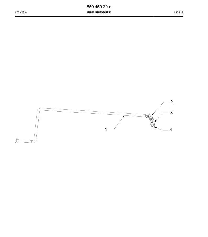 55045930a 550 459 30a Pipe, Pressure - Sandvik Technical Drawing