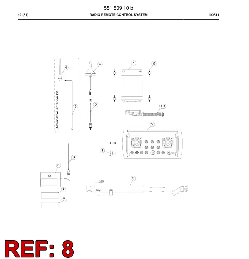 55045939c 550 459 39c Cable - Sandvik Technical Drawing